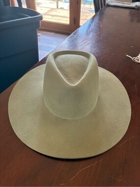 GIGI PIP x dae Wide Brim Felt Fedora Hat - Sage Green